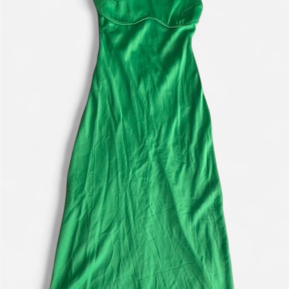Chic Strapless Green Dress